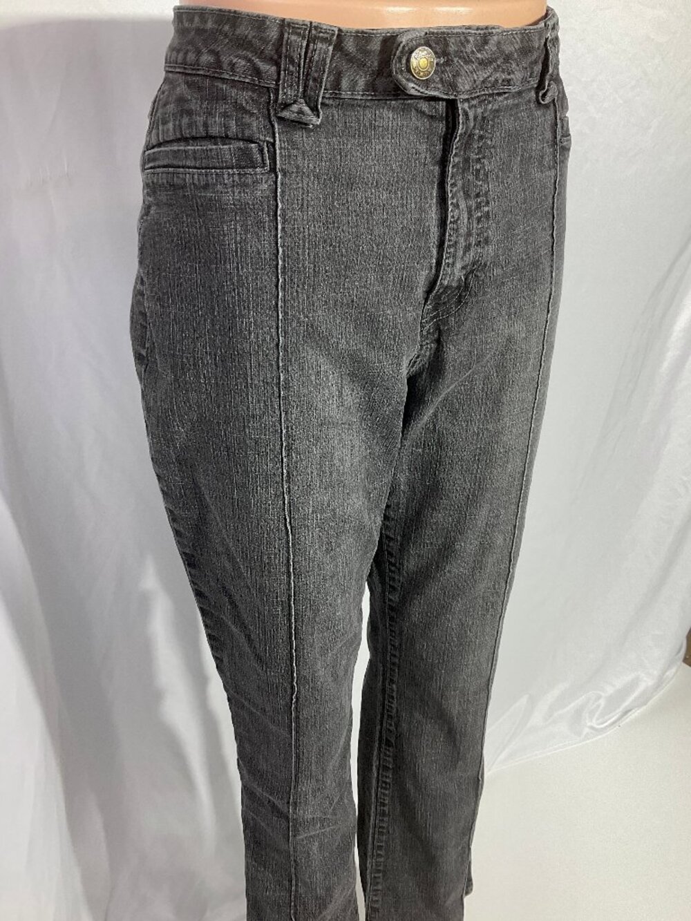 Kikit Size 14 Black Front Seamed Jeans Womens Denim